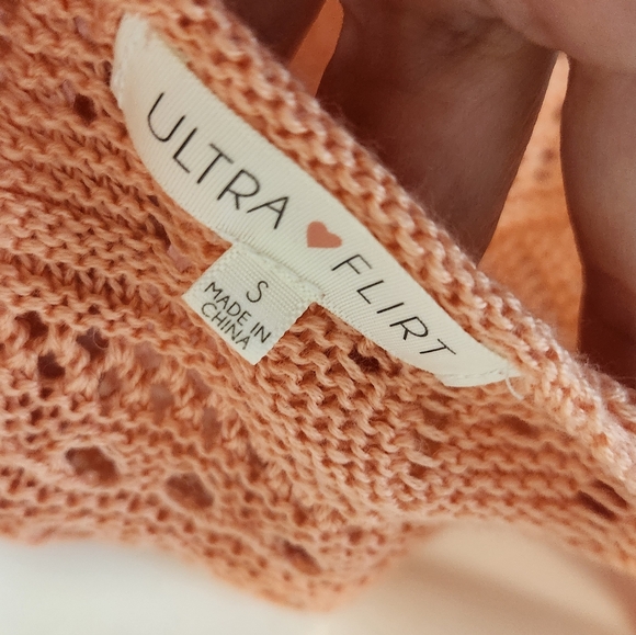 Ultra Flirt Juniors' Ruched Knit Sweater - For Macy's Size Small | Like New - Picture 6 of 6